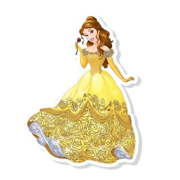 Disney Princess Belle 4 x 8 Inch Glitter Decal For Discount