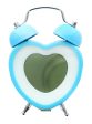 Heart Shaped Twin Bell Digital Alarm Clock, Blue Sale