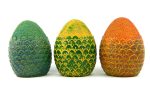 Dragon Egg 4.5-Inch Solid Resin Paperweight Prop Replicas - Set of 3 - Red, Green & Blue Discount